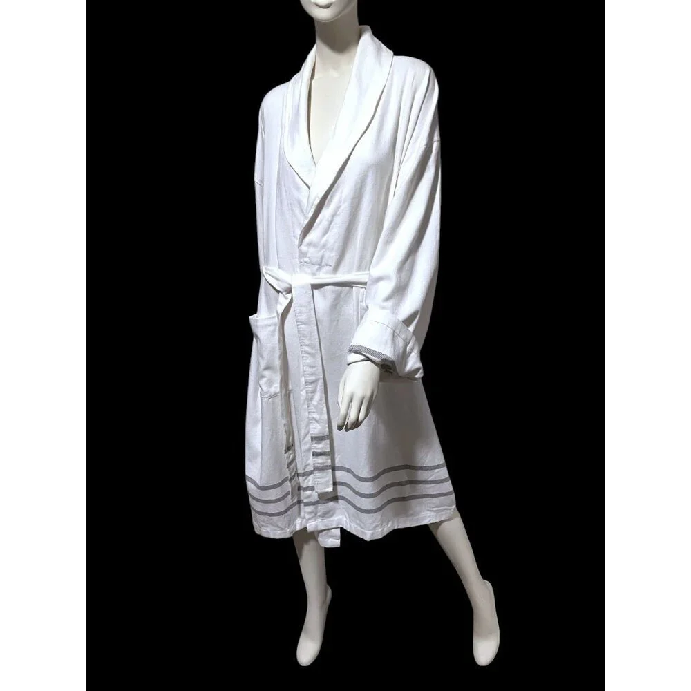 Turkish Cotton Robe L XL 100% Cotton Hammam Resort Cruise Spa Beach Gym